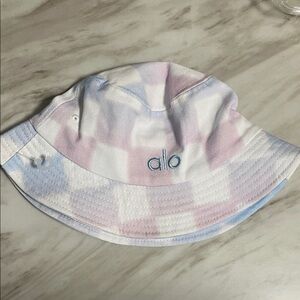 ALO Yoga  New Without tag, Check Bucket Hat - Pink, Light Blue & White